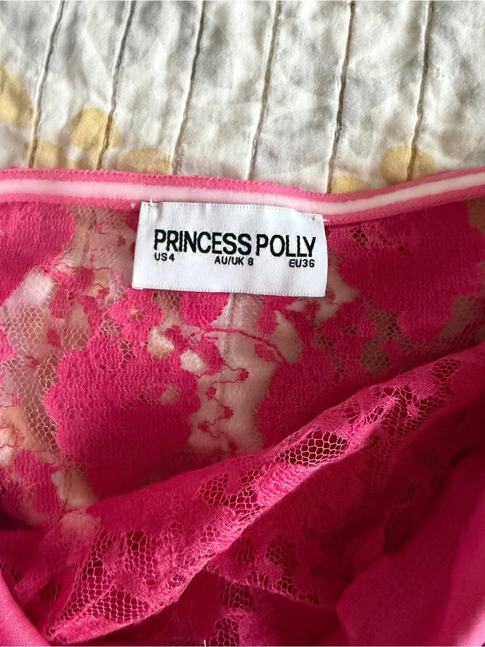 Princess Polly Fuchsia Halter Lace & Sequin Mini Dress - Picture 7 of 8
